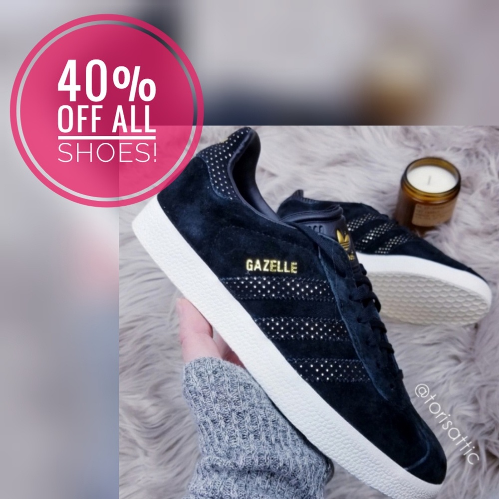 NEW | Adidas | Black Suede Sneakers size 7.5